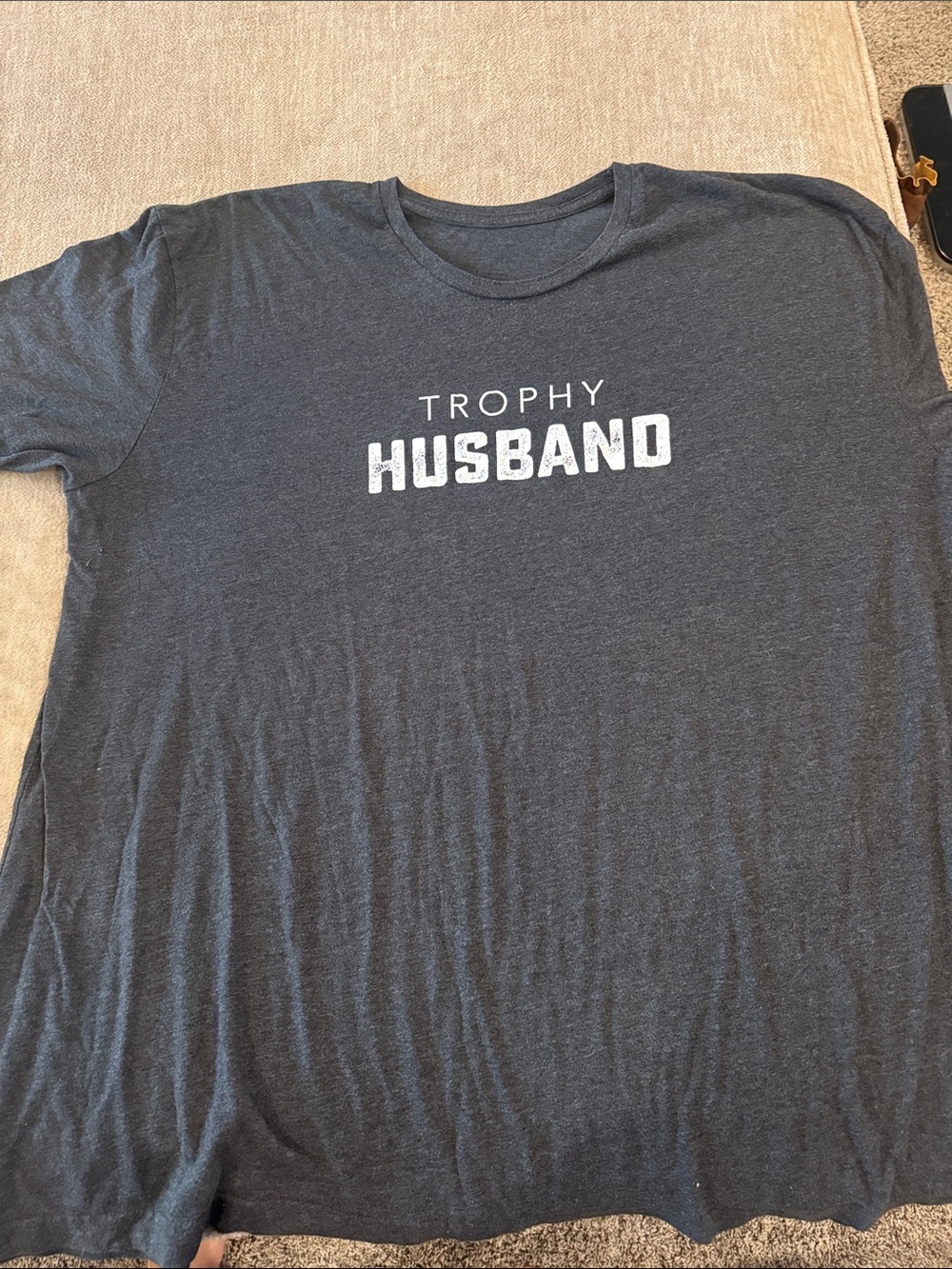 Trophy Husband Graphic Tee - Men's Dark Gray Casual Shirt